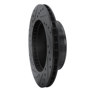 Toyota 4Runner Brake Rotor (1) - Front Right - R1 Concepts - Drilled & Slotted - Black - `95-`04